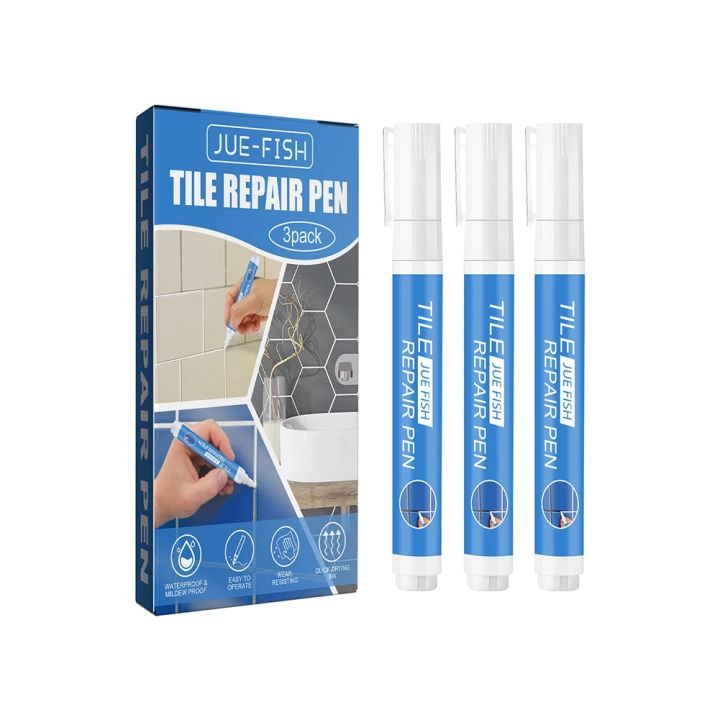 3pcs Tile Grout Paint Pen Waterproof Grout Filler Pen Mildewproof Tile