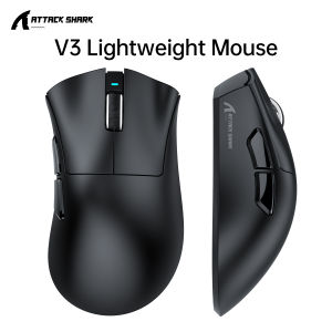 ATTACK SHARK | Attack Shark V3 Gaming Mouse Tri-Mode Bluetooth Wireless PAW3311&25000 DPI 1KHz Polling RateLightweight 65g 500mAh Battery