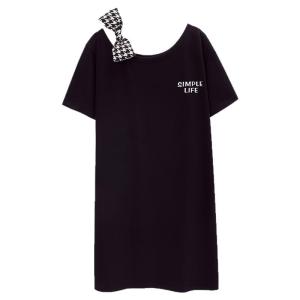 Váy ngủ MiiOW Catwoman vải cotton tay ngắn cổ tròn in họa tiết có thể mặc ngoài