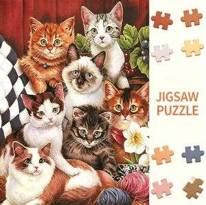 Cats Adult Puzzle 500/1000/1200/2000PCS Jigsaw Puzzles for Gameroom Bedroom Livingroom Party Birthday Gift Challenging Game