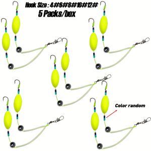 TAKBAS 5Packs Reverse Off-Bottom Double Hook Rig Set: Ideal for European Carp Fishing Bypass Weeds Stones & Silt