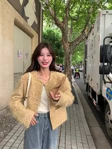 CHOUXIE | Chic Tweed Style Short Jacket