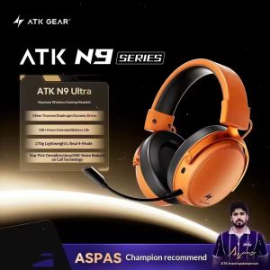 ATK N9 Game Headset Three Mode Wireless Headworn PS5 PC Gaming Headset Microphone Virtual 7.1 Surround Noise Reduction Headset