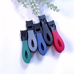 Gray Thick Nail Clippers with Wide Opening Sharp Anti-Splash Cutter Professional Toenail Trimmer for Hard Thick Nails Daily Ca