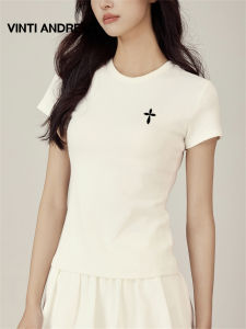 Korean Sporty Short Sleeve Round Neck Womens T-Shirt