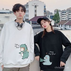 SWEATER Big Size Basic Sweater Dino Tooth Couple Lucu (Sablon) S - XXXXXXL (6XL)/Pria & Wanita Premium