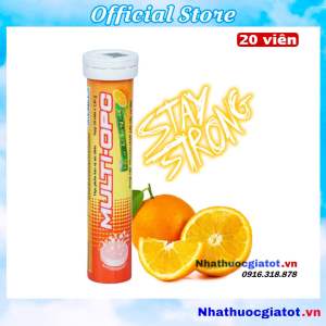Viên Sủi MULTI-OPC Bổ Sung Các Loại Vitamin Thiết Yếu Tăng Cường Sức Đề Kháng Cho Cơ Thể Tuýp 20 Viên