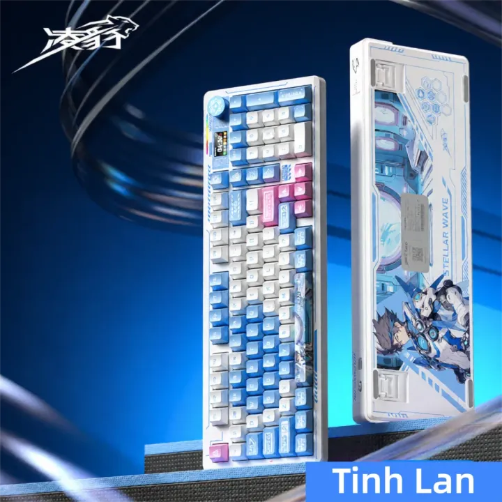 Lingbao K98 PRO Bàn Phím Cơ 3 Chế Độ Có Màn Hình Hiển Thị Không Dây Bluetooth USB Tri-Mode Gaming Văn Phòng Bàn Phím Cơ RGB Có Thể Tùy Chỉnh