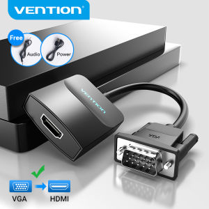 Vention VGA to HDMI Adapter 1080P VGA Male to HDMI Female Converter Cable With Audio USB Power for Laptop Desktop TV Monitor Projector PS4/3 HDTV VGA to HDMI Converter