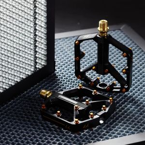 RPANTAHI Bike Pedals MTB/BMX Gold Adjustable Ultra Light 3 Bearings Aluminum Alloy Pedal Bike Professional Pedals