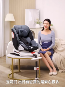 Baby Safety Seat Child Car Seat for 0-12yrs booster seat 360° swivel and flat with footrest awning for most cars
