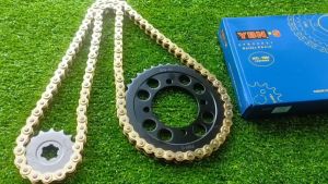 Nhông sên dĩa Sirius 110 YBN màu vàng đen 15-36-104