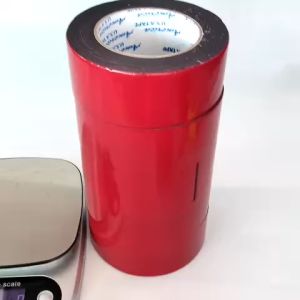 Băng keo 2 mặt xốp đỏ rộng 4.5cm độ dầy 1mm lõi giấy 3mm