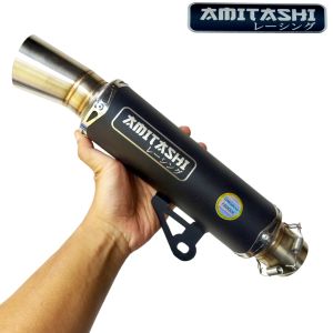 Silincer Knalpot Samlong Amitashi Blackdoff inlet 38 mm dan 50mm Nmax Aerox PCX Vario Scoopy Beat