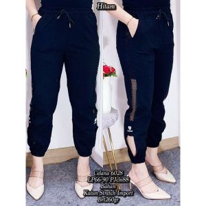 8091 Celana Jogger Import Fashion Style Kombinasi Tile Matt. Katun Stretch Import