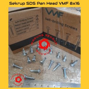 (50 pcs) Sekrup Roofing SDS PH 8x16 / Skrup Baja Ringan Pan Head 1.6CM
