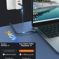 Cáp Thunderbolt 4 USB4 40Gbps 8K 60Hz UHD Truyền Dữ Liệu Video PD240W Sạc Nhanh USB-C To雷电3 Laptop eGPU Điện Thoại MacBook Cáp Tương Thích. 