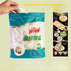 Disposable Fresh-Keeping Film Cover Elastic Self-Sealing Lid for Leftovers Transparent Home Use Bowl Cover Fridge Cover