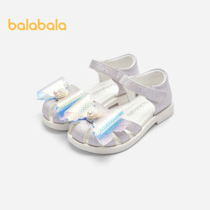 Balabala Giày dép trẻ em trẻ em Dép cô gái giày 2024 mùa hè Giày công chúa mới Giày đi biển ngọt ngào tinh tế thời trang