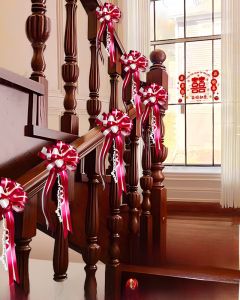Wedding Decorative Handrail Set Staircase Decoration Tassel Arrangement Wedding Gifts Non-Woven Fabric Staircase Handle Decor