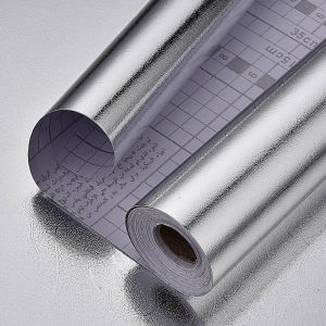 Metal Texture Waterproof and Oil-Proof 40cm Gold and Silver Contact Paper Kitchen Cabinet Countertop Self-Adhesive Sticker