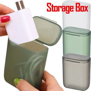 3Pcs Data Line Storage Box Clear Thickened Plastic Box for Charger Plug Cable Container Travel Electronic Accessories Organizer