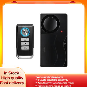 Wireless Door Window Vibration Sensor Alarm 110dB Anti-theft Remote Control Detectors Home Security Alarm System