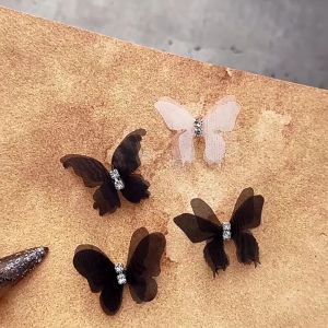 1Pasang Aksesoris Kupu-Kupu Tulle Charm Kuku Accessories Butterfly Hiasan Kuku