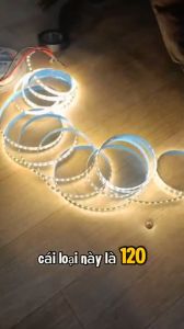 Dây Led Trần 12V 2835 5m 120 mắt/1 mét 2 màu vàng/trắng có sẵn keo dính