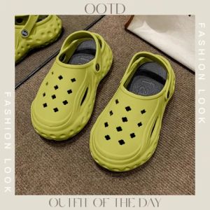 QDshop สุดคุ้ม รองเท้าแตะหัวโตเสริมส้น รองเท้าแตะลำลองดีเทลสวยสุดจึ้งพิ้นหนาน้ำหนักเบา ใส่บายไม่กัดเทาสีทูโทน สวยแบบนี้ไม่มีจะไหวเหรอ