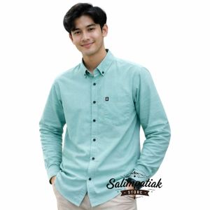 Kemeja Panjang Jumbo Big Size XXL-XXXL Pria Casual Slimfit Hem Polos Hitam