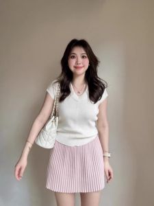 HUOLISI | Slim Fit Crop V-Neck T-Shirt