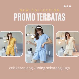 Violet Setelan Piyama Wanita Pakaian Tidur Wanita Lucu Ruffle Ice Silk Set Piyama 1220