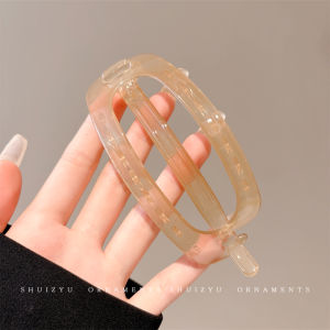 Brown Oval Word Banana Clip Barrettes Female 2024 New Arrival Updo Hair Claw Back Head Hair Volume More than Hair Clip Headdress