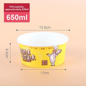 Custom Disposable Paper Bowls portable & takeaway