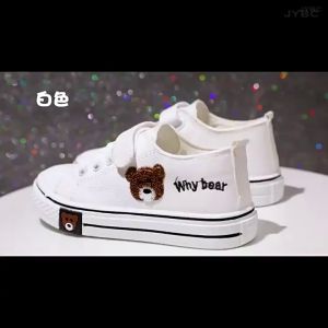 BUBBLE KIDS Spring Girls Canvas Sneakers New Boys Cute Cartoon Board Shoes Childrens Cloth Shoes Little Girl Soft Bottom Casual Shoes