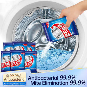 Serbuk pembersih mesin basuh Seleked Washing machine cleaner powder (20 bags x 50g) Deep stain removal Washing machine drum cleaner Washing Machine Sink 洗衣机槽清洁剂 洗衣机清洁剂