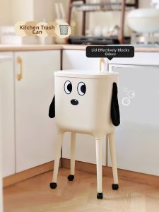 BOZHI | dustbin with wheels Tall Pedal Trash Can With Wheels