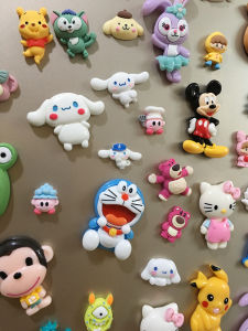 Cute Magnetic Fridge Pads 3D Creative Message Board Personalized Magnet Sticker Early Education Cartoon Animation Decorations