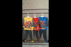 Setelan Piyama Anak Motif Spiderman Lengan Panjang