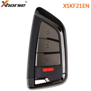 1 Piece Xhorse XSKF21EN Smart Remote Key Memoeial Knife Style II 4 Buttons Shiny Black Color