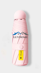 LUVHOME UV Protection 5-Fold Capsule Umbrella Ultra-Light Mini Folding Umbrella Portable Manual Sun Umbrella UPF50+