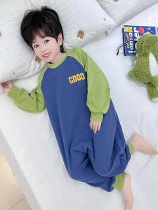 Bộ Đồ Ngủ Trùm Đầu Hình Khủng Long Cho Bé Trai Mùa Xuân 2025 Quần Dài Áo Khoác Len Dinh Dưỡng Trang Phục Ngủ Quần Áo Mặc Nhà