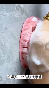 ready stock Lazy back scrubber massaging bath brush bathroom foot scrubbing mat non-slip mat silicone suction cup foot scrubber