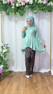 Setelan Kebaya Blouse Moana Payet - Kebaya Modern Motif Bunga Cantik & Elegan