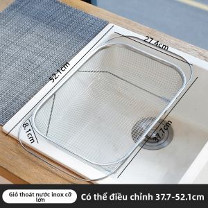 Giỏ Rổ Thoát Nước Mở Rộng Bằng Thép Không Gỉ