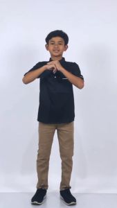 KawiKa - Kurta Anak Laki Laki Baju Koko Usia 3 - 12 Tahun Lengan Pendek Terbaru Atasan Kemeja Muslim