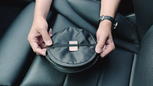 Portable Fashion Car Trash Can Container Foldable Oxford Cloth Car Garbage Bin