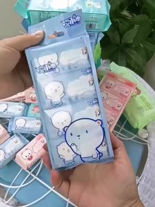 Khăn Lau Trẻ Em Mini Khăn Lau Tay Và Miệng Di Động Chất Liệu Cotton Gói Nhỏ Độc Lập Khăn Lau Mặt Dành Cho Học Sinh 8 Gói