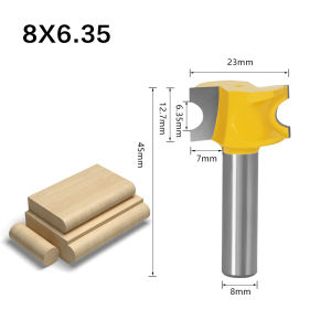 Dao Phay Tạo Hình Trang Trí Đầu Tròn Bán Nguyệt Đường Kính 8mm Dùng Cho Máy Khắc Gỗ Máy Phay.